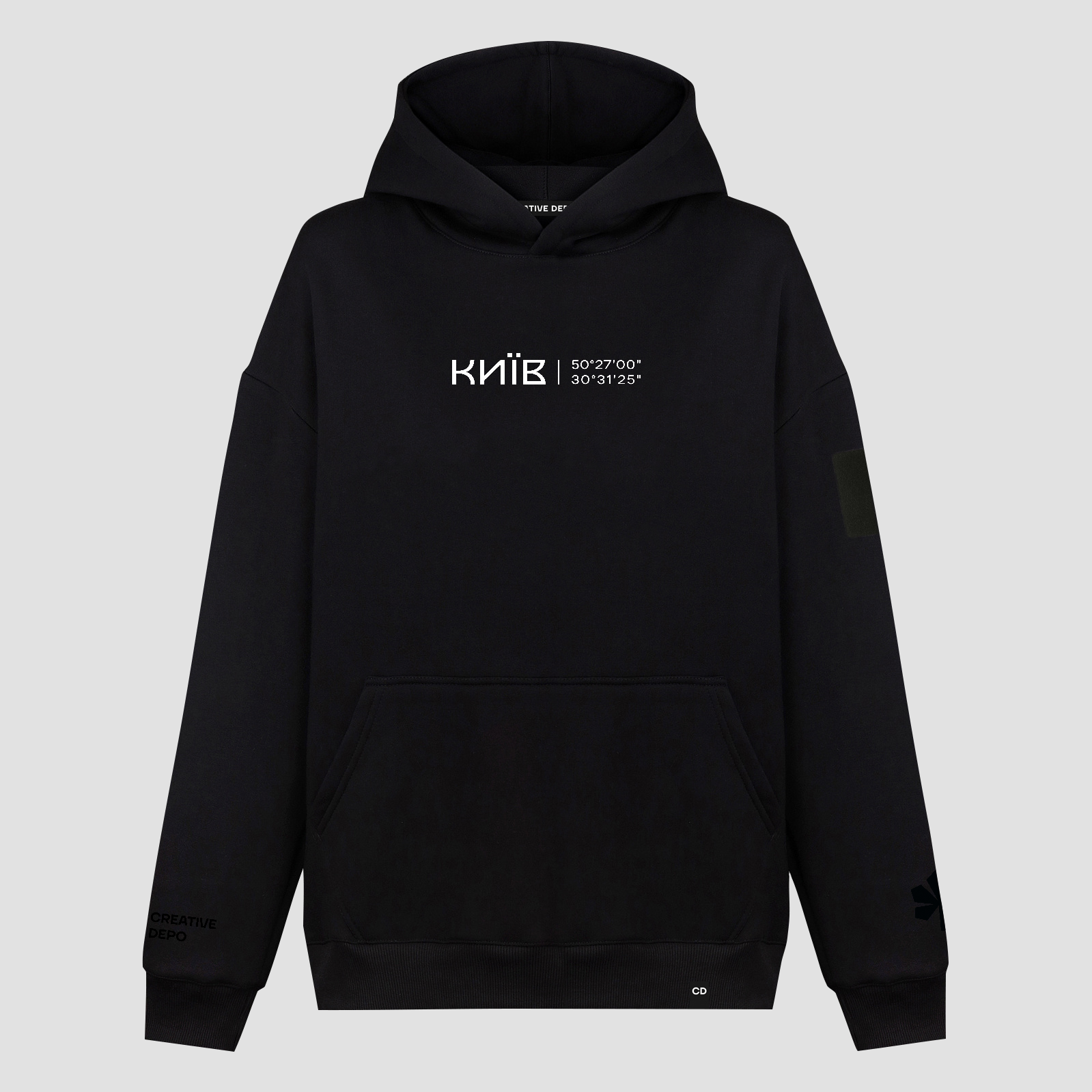 Картинка Худі "Координати Києва" чорне